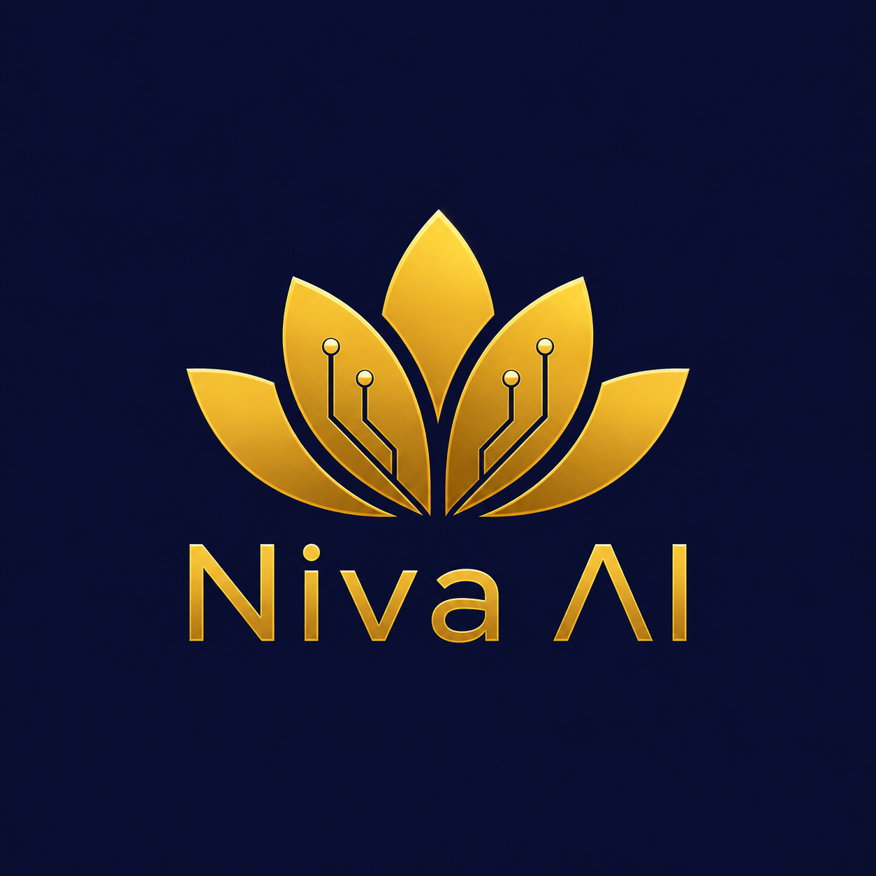 Niva AI golden lotus logo